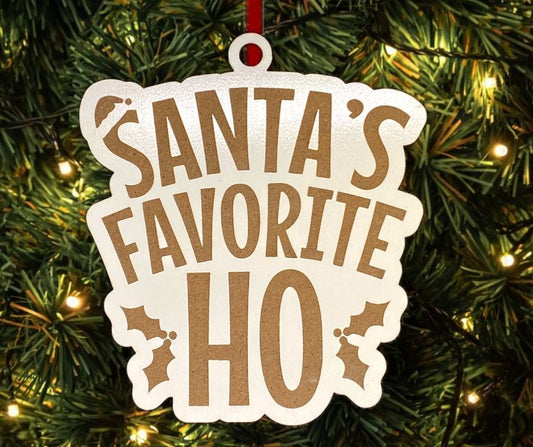 Santa's Favorite Ho Funny Christmas Tree Ornament