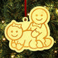 Naughty Gingerbread Couple Funny Christmas Tree Ornament