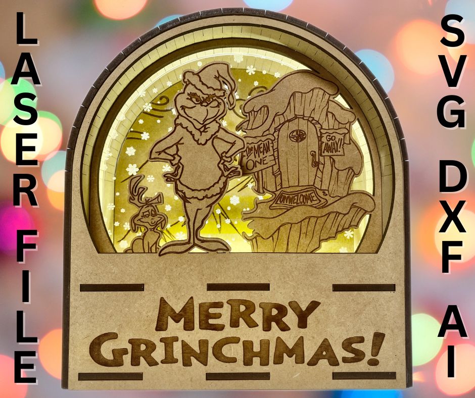 Grinch Christmas Light Globe - LASER FILE (Digital Product Only)