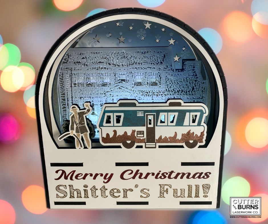 Shitter's Full Christmas Light Globe - LASER FILE (Digital Product ONLY)