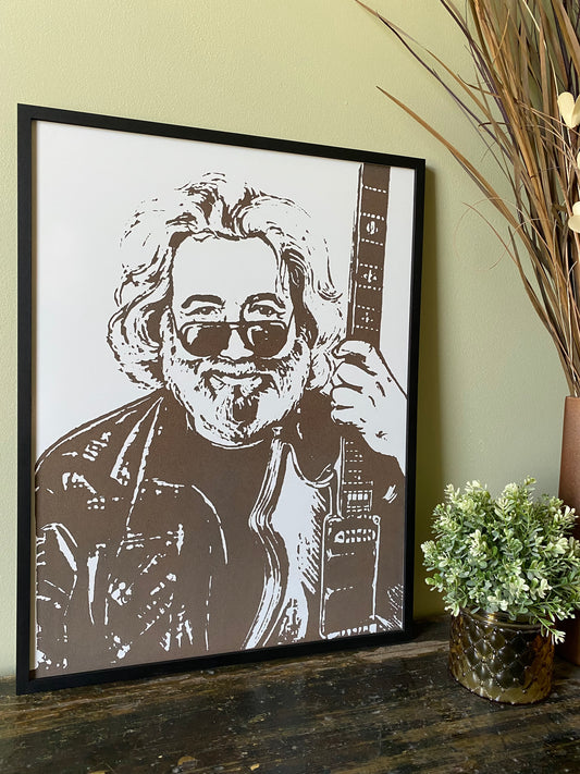 Jerry Garcia Engraved Portrait