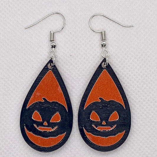 Pumpkin Drop Acrylic Earrings