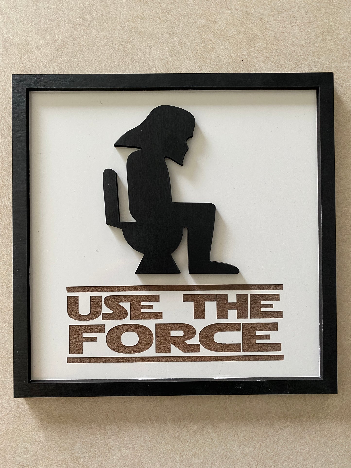 Use The Force Funny Bathroom Sign