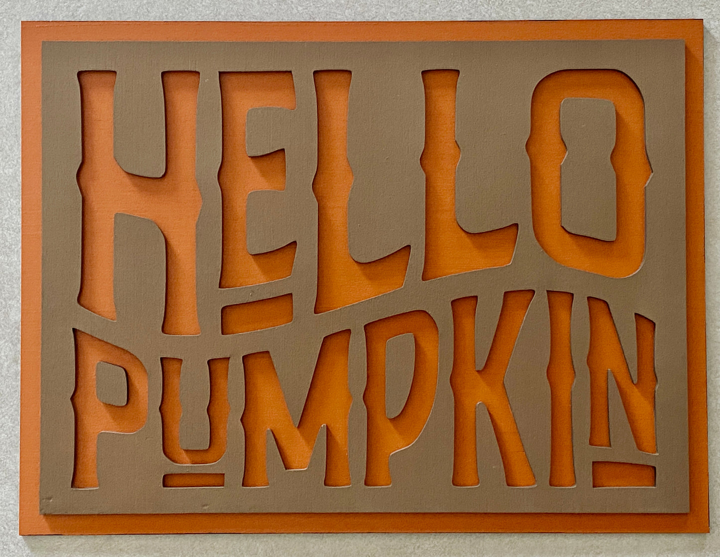 Hello Pumpkin Fall Sign