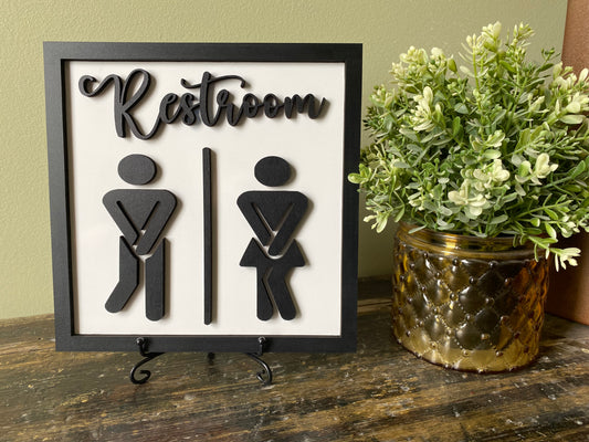 Restroom Decor Sign