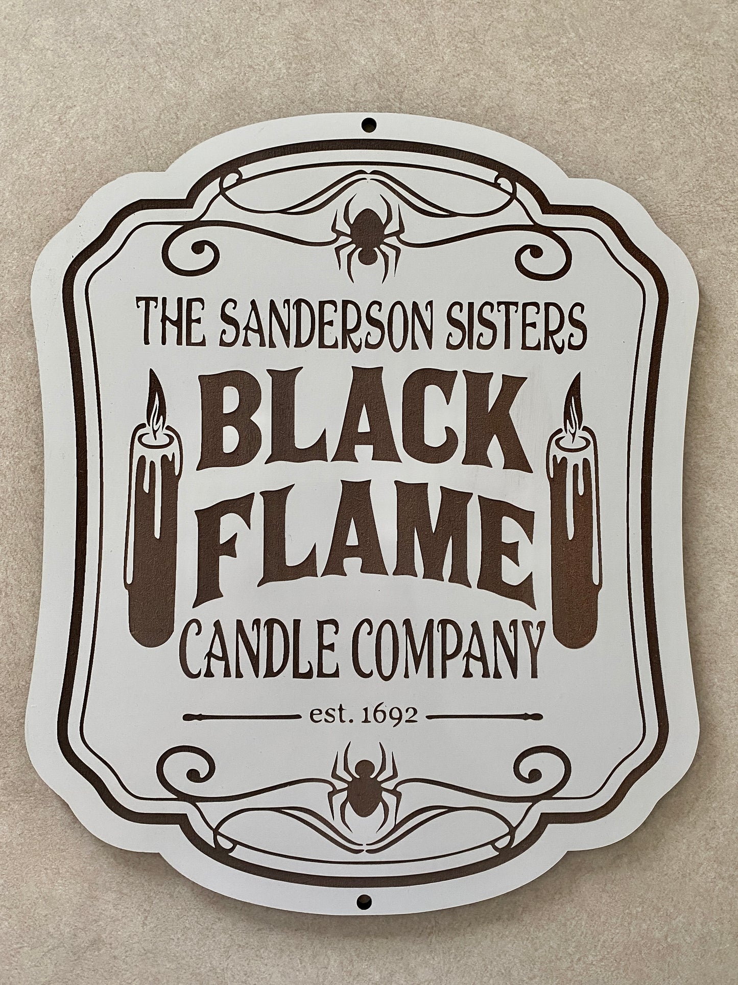 Sanderson Sisters Black Flame Candle Company Sign