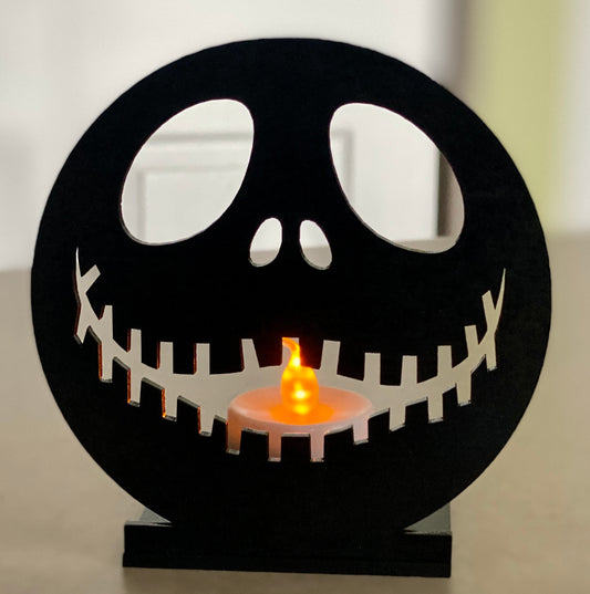 Skellington Shadow LED Candle Holder