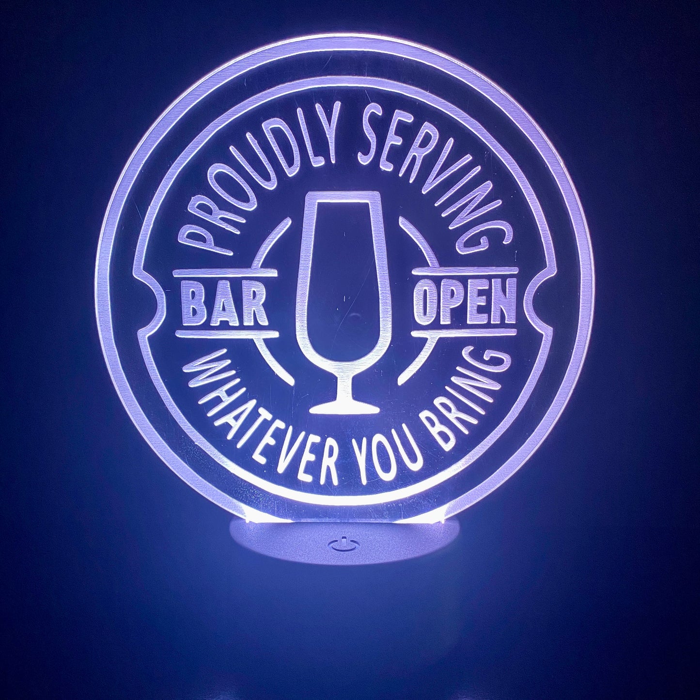 LED Acrylic Color Changing Sign with Light Up Base (20+ DESIGNS AVAILABLE!)