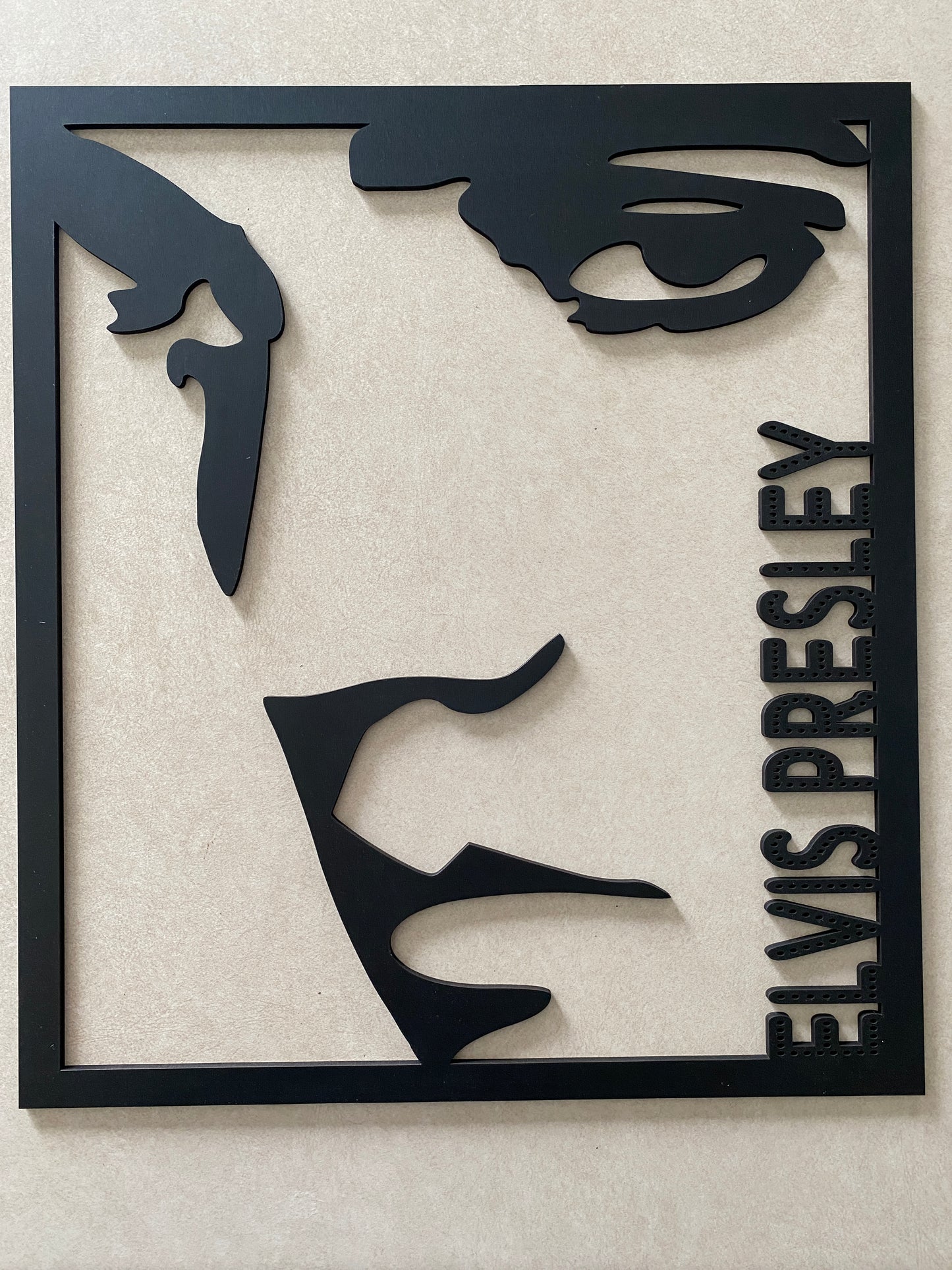 Elvis Presley Cut Out Art Wall Hanging