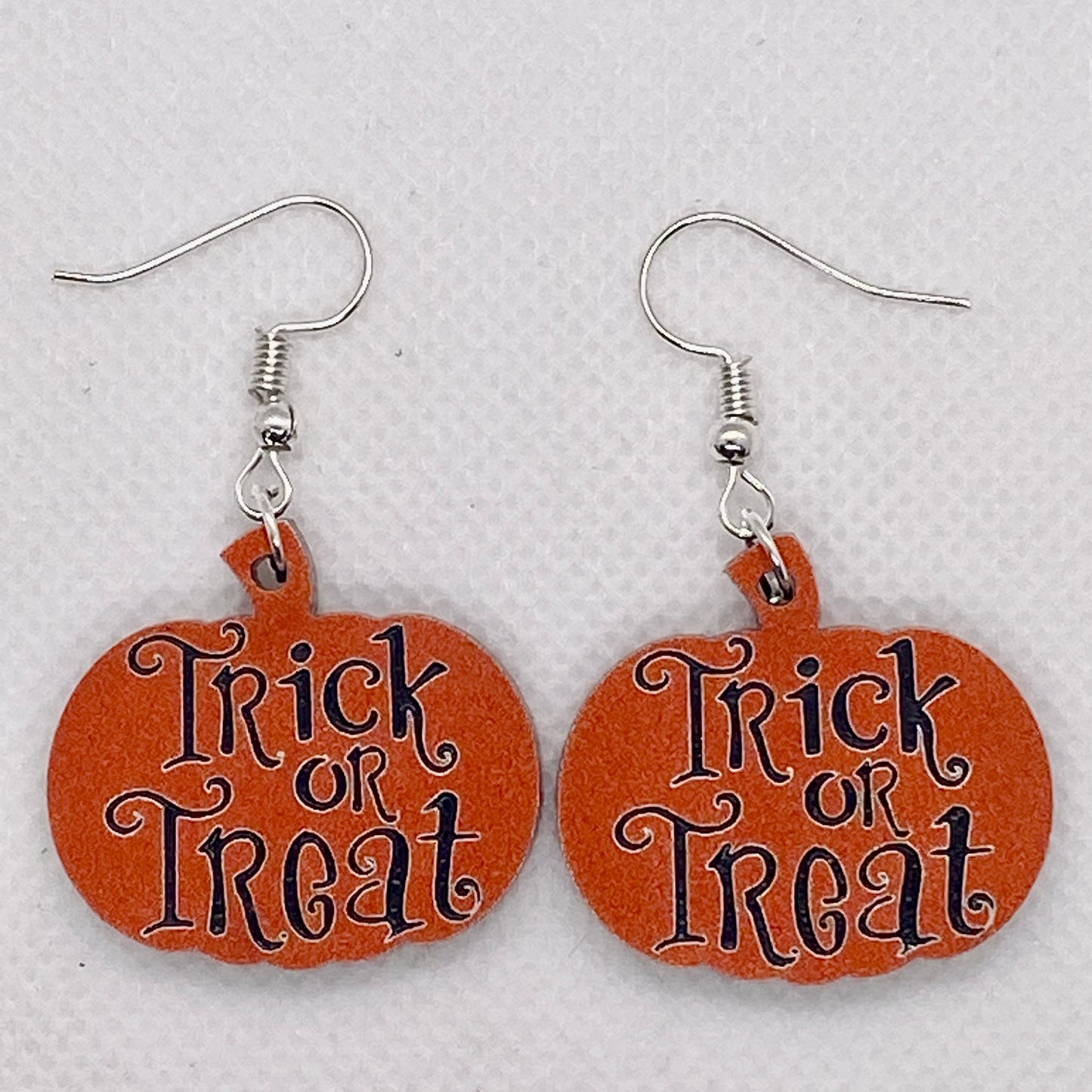 Trick Or Treat Pumpkin Acrylic Earrings